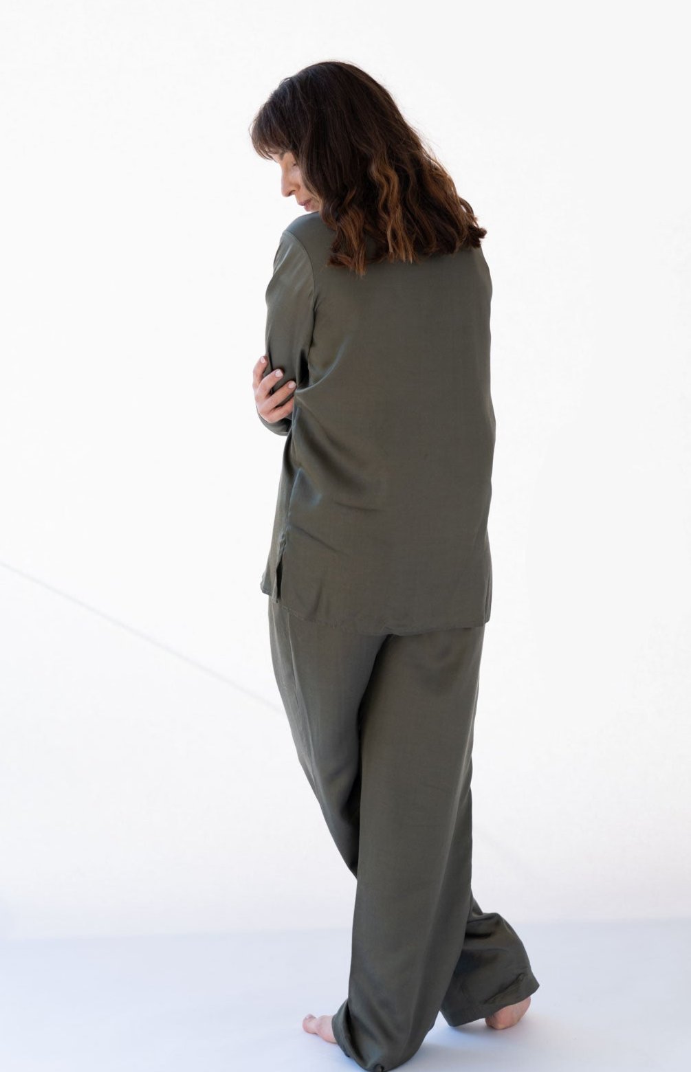 Afrodite Pajama - Vegetal Silk (Green)