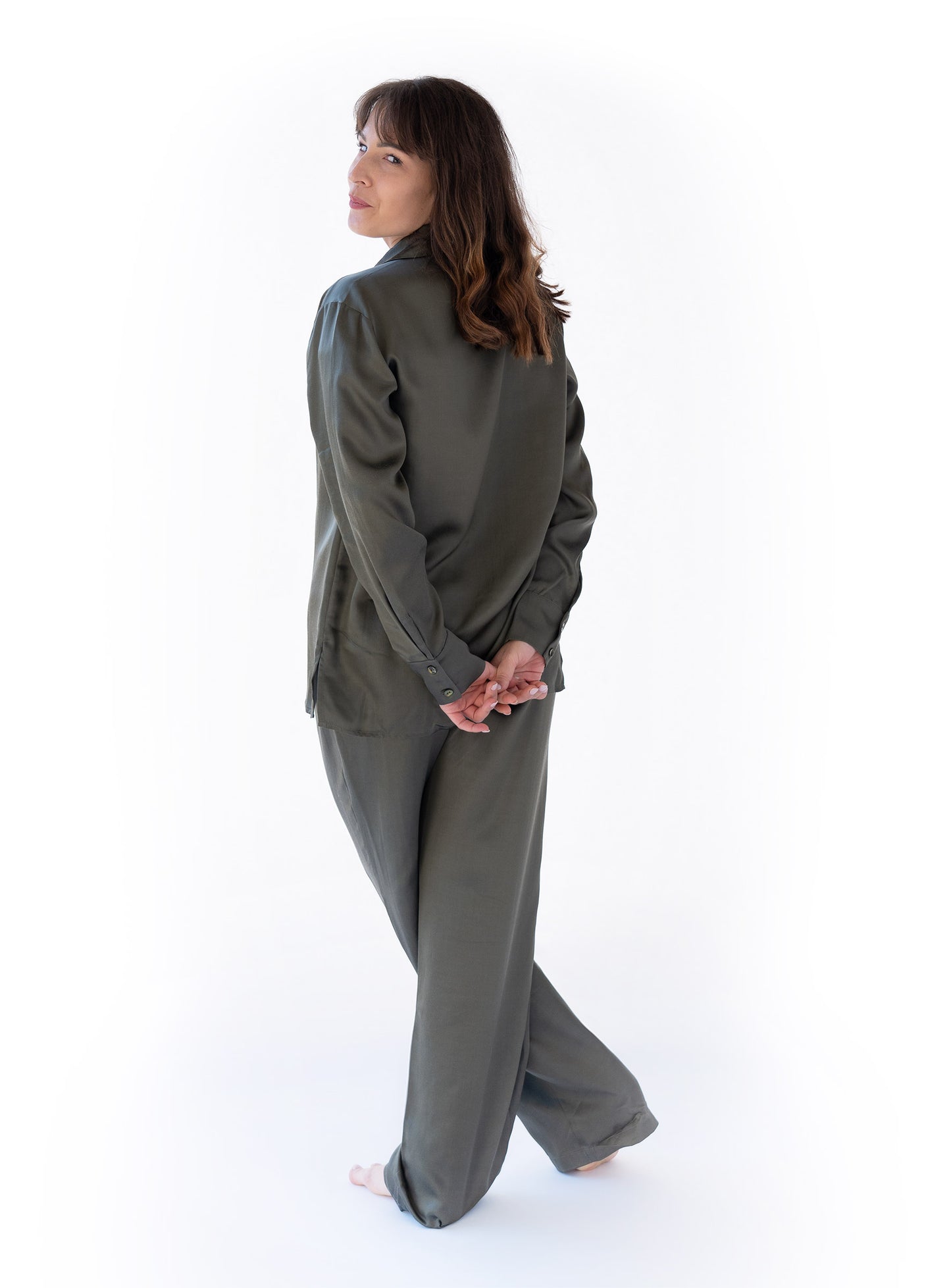 Afrodite Pajama - Vegetal Silk (Green)