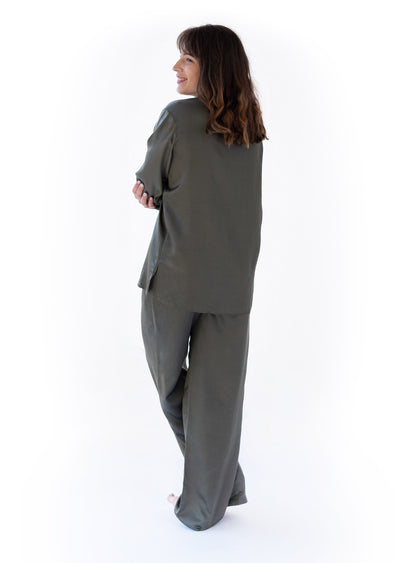 Afrodite Pajama - Vegetal Silk (Green)